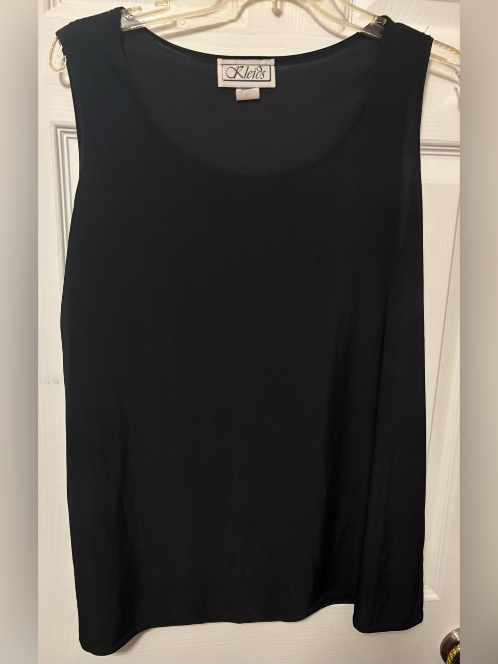 Women's Black Sleeveless Scoop Neck Tunic Top - Size XL